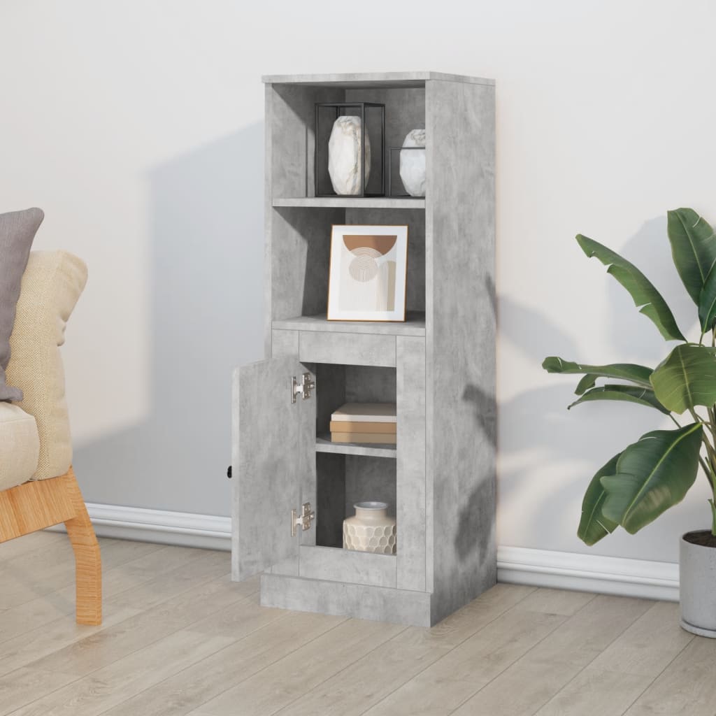 Highboard Concrete Grey 36x35,5x103,5 cm Engineered Wood