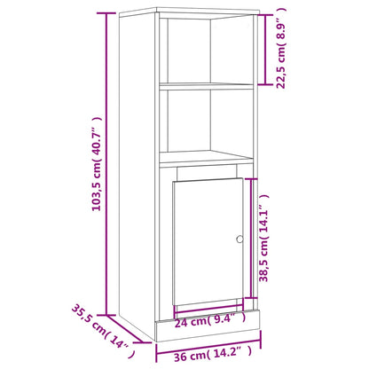 Highboard Concrete Grey 36x35,5x103,5 cm Engineered Wood