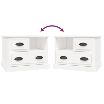 Bedside Cabinet White 60x39x45 cm