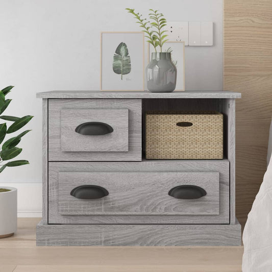 Bedside Cabinet Grey Sonoma 60x39x45 cm