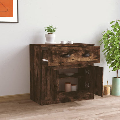 Sideboard Smoked Oak 70x35,5x67,5 cm Engineered Wood
