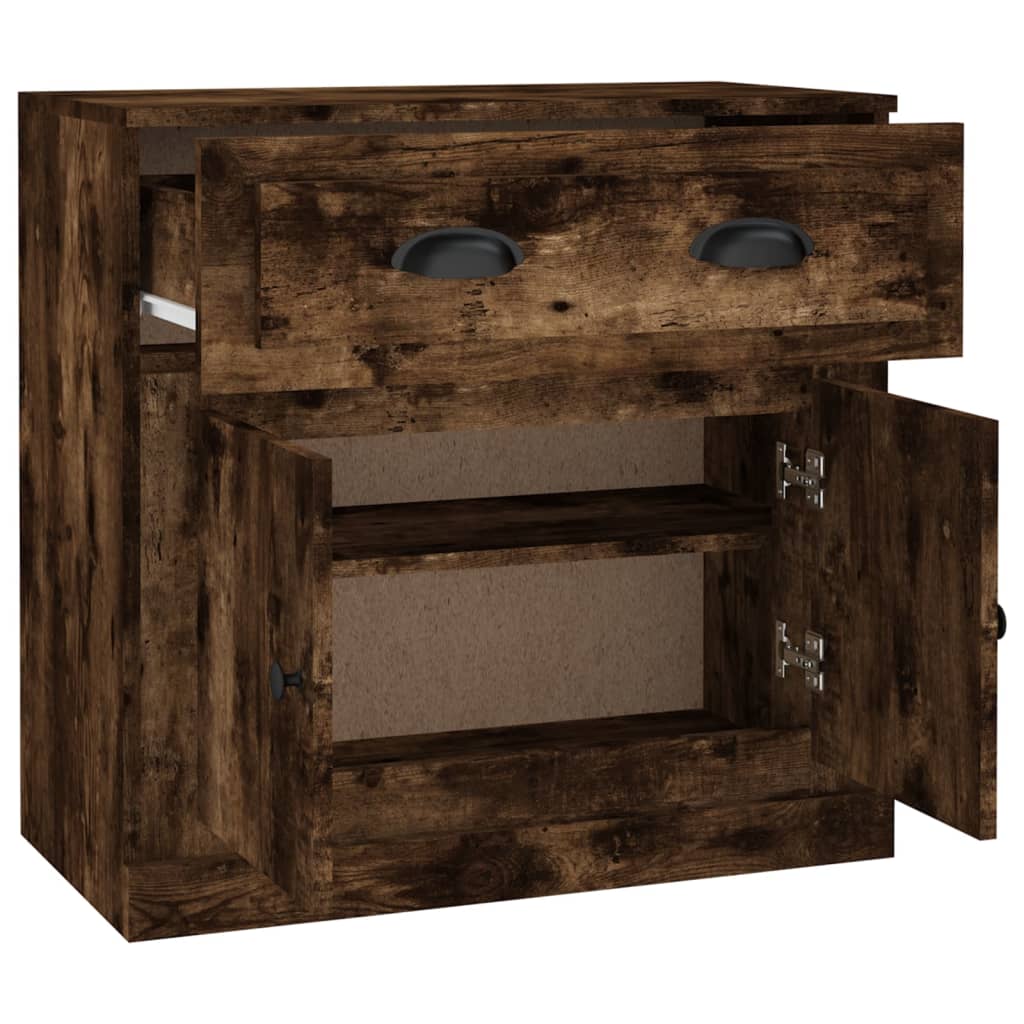 Sideboard Smoked Oak 70x35,5x67,5 cm Engineered Wood