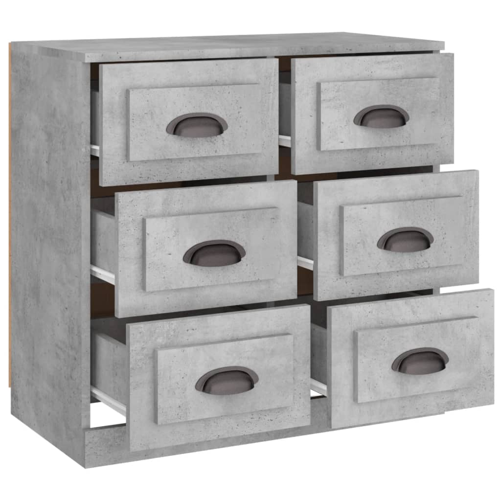 Sideboard Concrete Grey 70x35,5x67,5 cm Engineered Wood