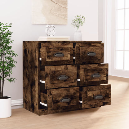 Sideboard Smoked Oak 70x35.5x67.5 cm Engineered Wood