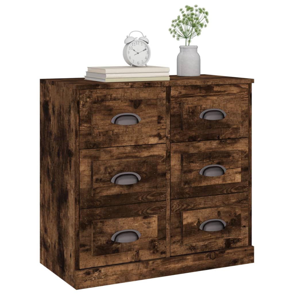 Sideboard Smoked Oak 70x35,5x67,5 cm Engineered Wood
