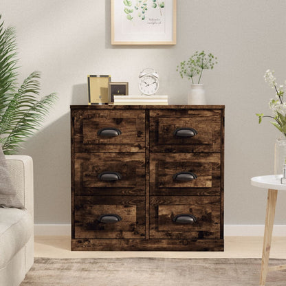 Sideboard Smoked Oak 70x35,5x67,5 cm Engineered Wood