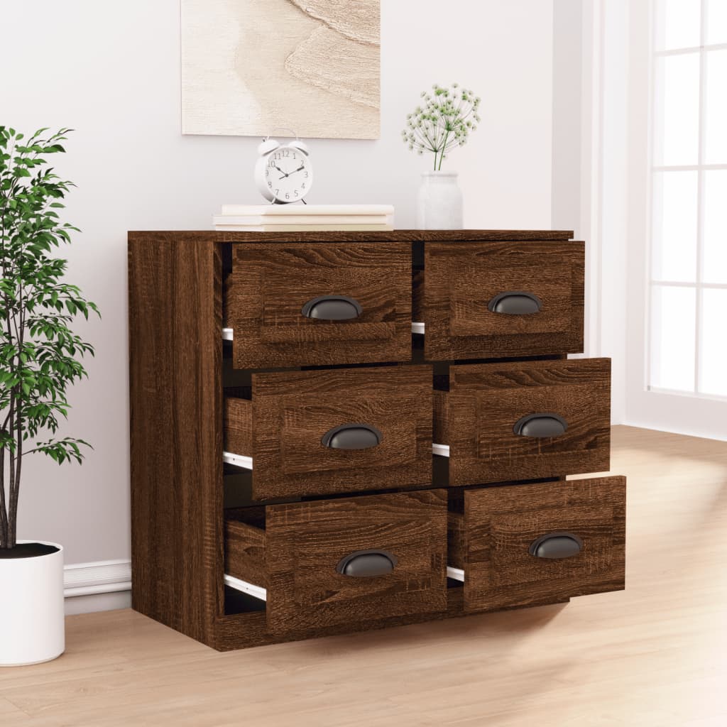 Sideboard Brown Oak 70x35,5x67,5 cm Engineered Wood