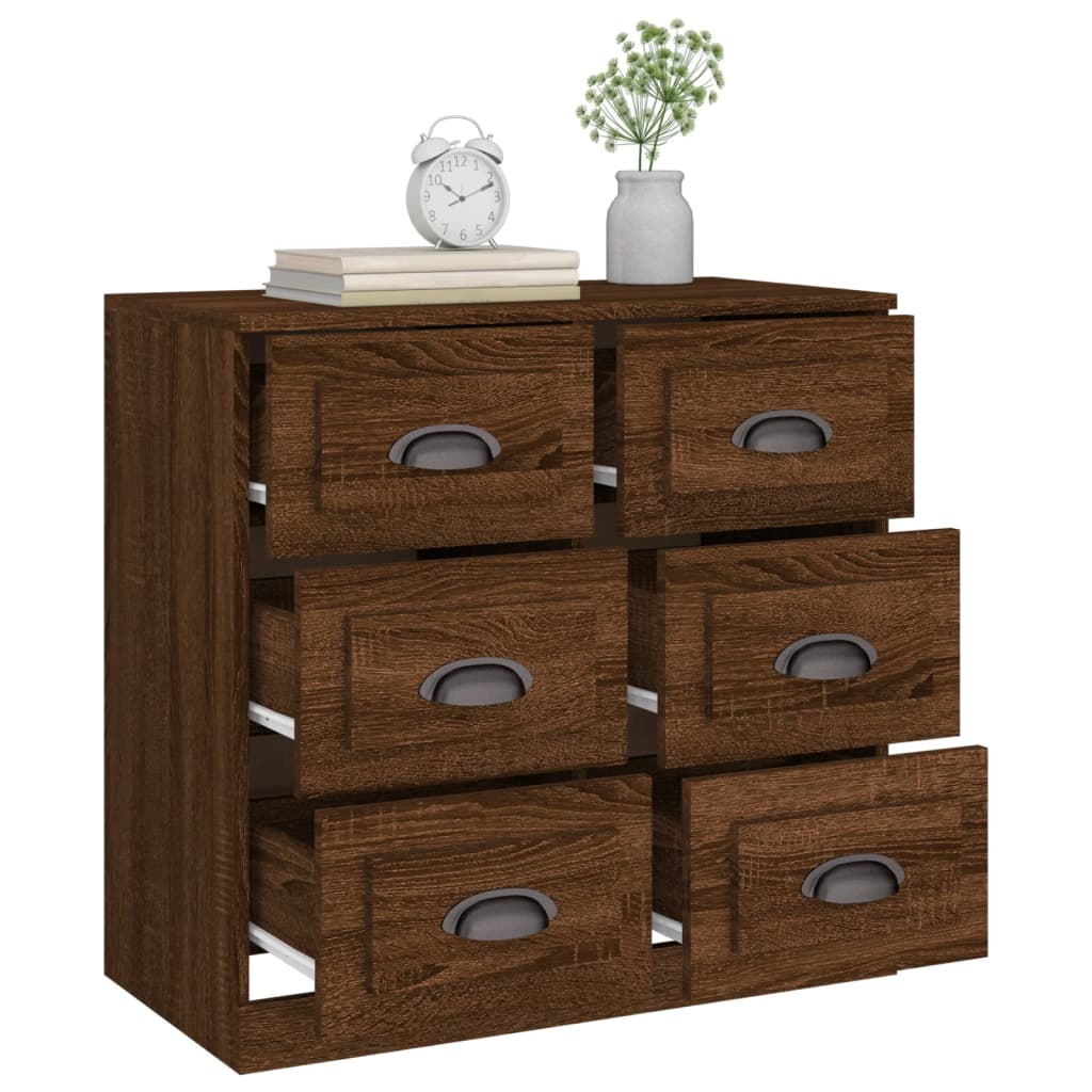Sideboard Brown Oak 70x35,5x67,5 cm Engineered Wood