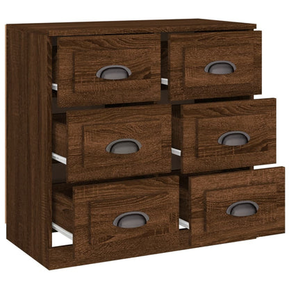 Sideboard Brown Oak 70x35,5x67,5 cm Engineered Wood
