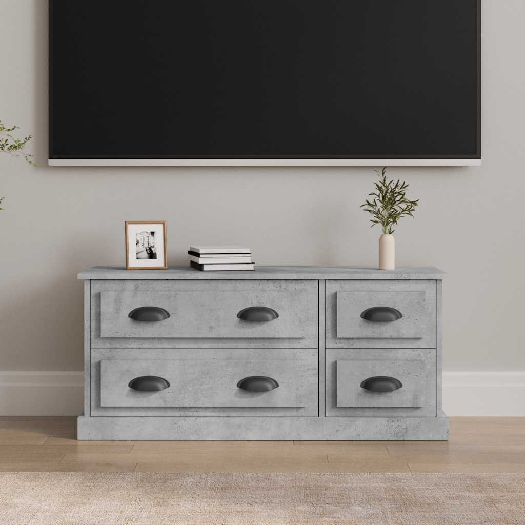 TV Cabinet Concrete Grey 100x35,5x45 cm Engineered Wood