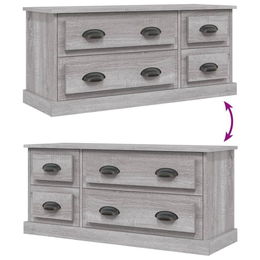 TV Cabinet Grey Sonoma 100x35,5x45 cm Engineered Wood