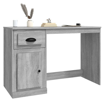 Desk with Drawer Grey Sonoma 115x50x75 cm Engineered Wood