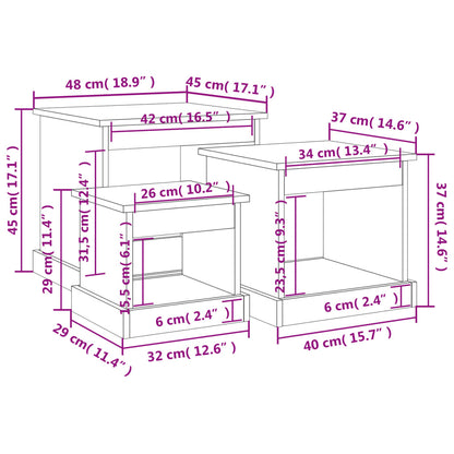 Coffee Tables 3 pcs Black Engineered Wood