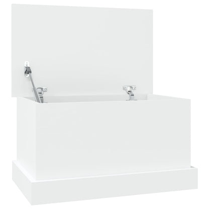 Storage Box White 50x30x28 cm Engineered Wood
