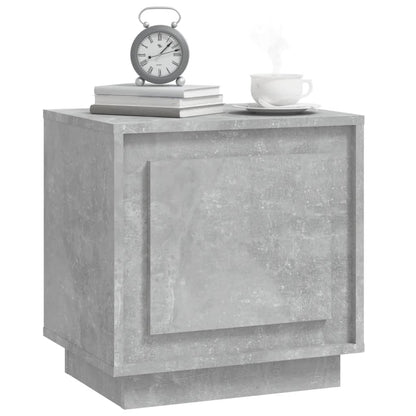 Bedside Cabinet Concrete Grey 44x35x45 cm Engineered Wood