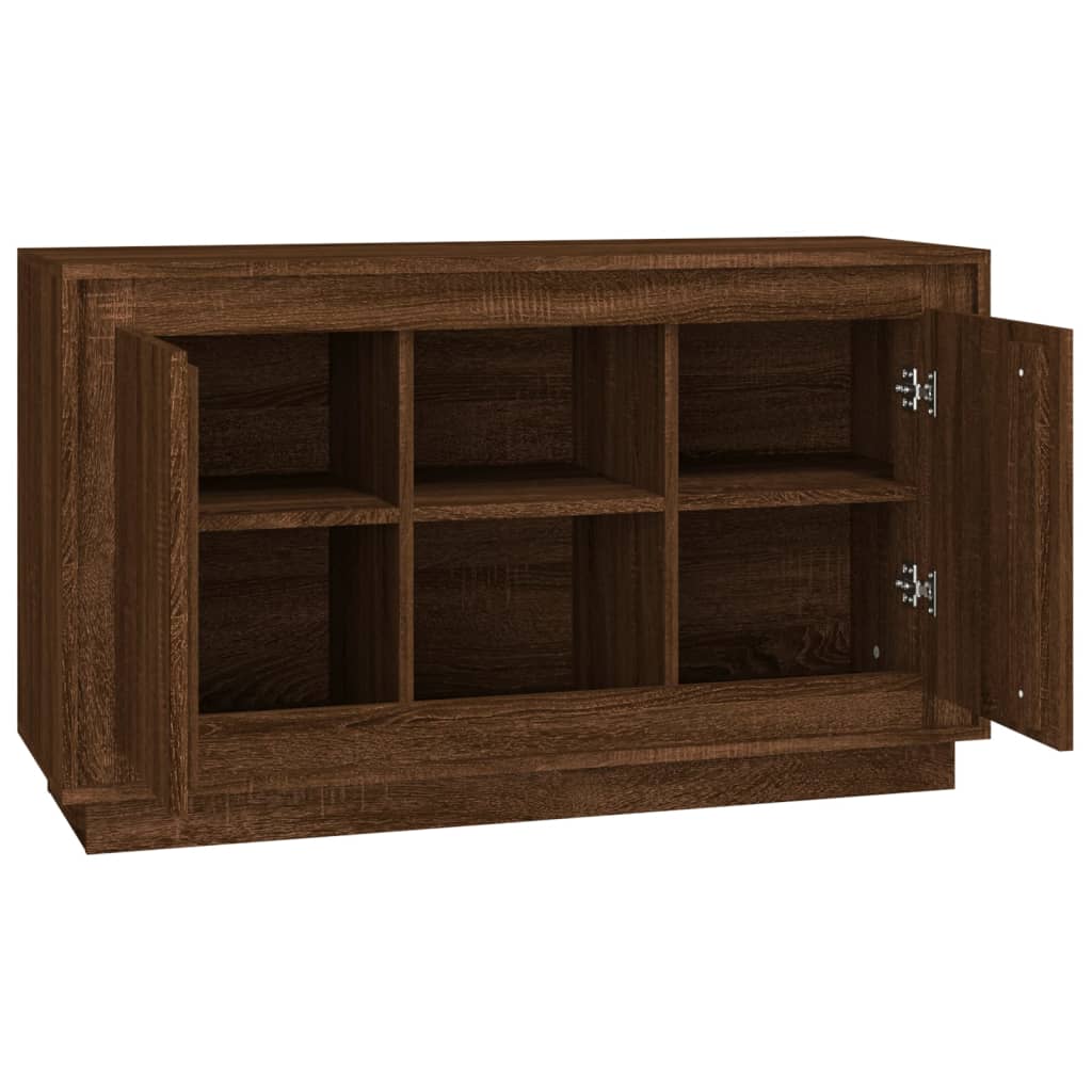 Sideboard Brown Oak 102x35x60 cm Engineered Wood