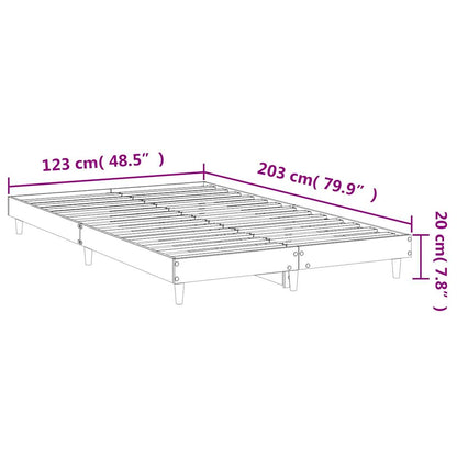 Bed Frame without Mattress Brown Oak 120x200 cm Engineered Wood