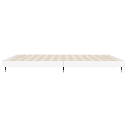 Bed Frame without Mattress White 120x200 cm Engineered Wood