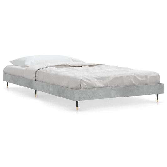 Bed Frame without Mattress Concrete Grey 90x190 cm Single