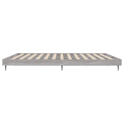 Bed Frame without Mattress Grey Sonoma 140x200 cm Engineered Wood