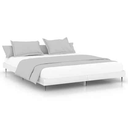 Bed Frame without Mattress High Gloss White 120x200 cm