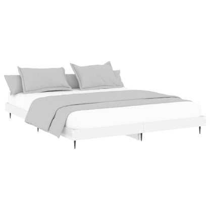 Bed Frame without Mattress High Gloss White 120x200 cm