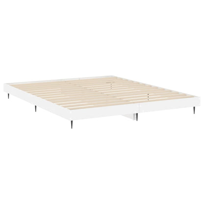 Bed Frame without Mattress High Gloss White 120x200 cm