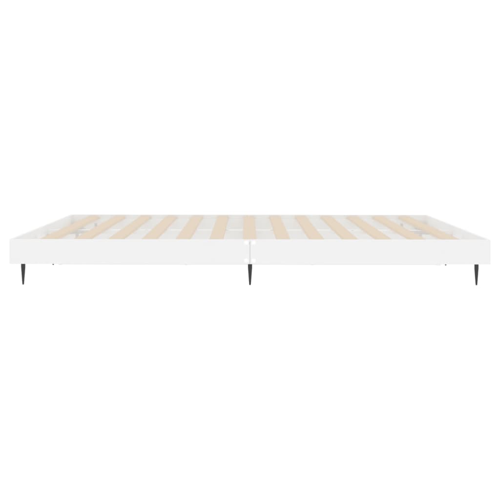 Bed Frame without Mattress High Gloss White 120x200 cm