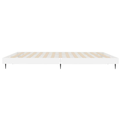 Bed Frame without Mattress High Gloss White 120x200 cm