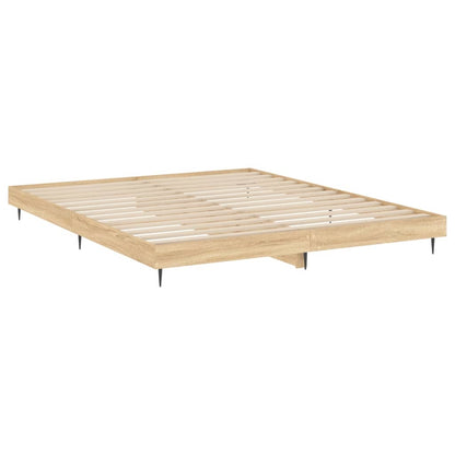 Bed Frame without Mattress Sonoma Oak 120x200 cm Engineered Wood