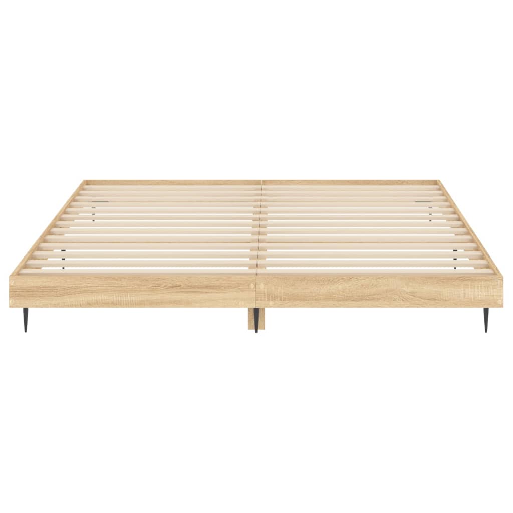 Bed Frame without Mattress Sonoma Oak 120x200 cm Engineered Wood