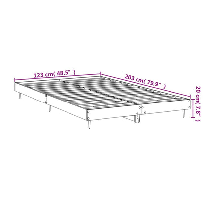 Bed Frame without Mattress Sonoma Oak 120x200 cm Engineered Wood