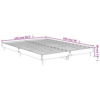 Bed Frame without Mattress Concrete Grey 140x190 cm