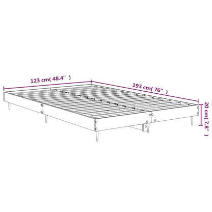 Bed Frame without Mattress Concrete Grey 120x190 cm Small Double