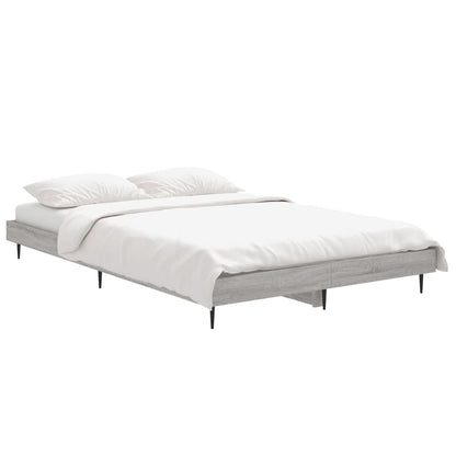 Bed Frame without Mattress Grey Sonoma 120x190 cm Small Double Engineered Wood