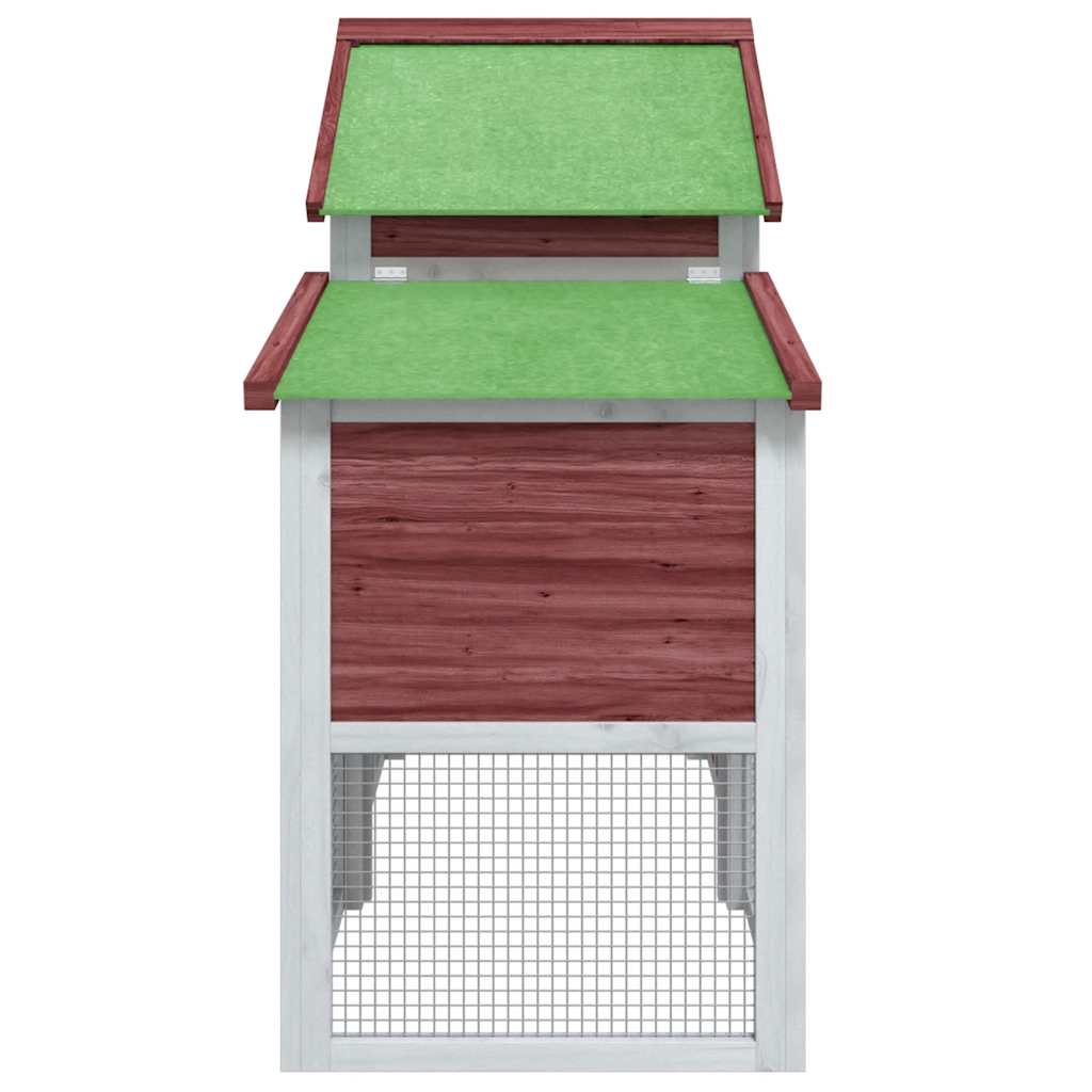 Chicken Coop Mocha 186,5x58,5x113 cm Solid Wood Pine