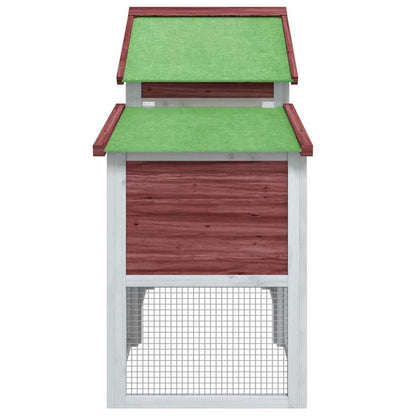 Chicken Coop Mocha 186,5x58,5x113 cm Solid Wood Pine