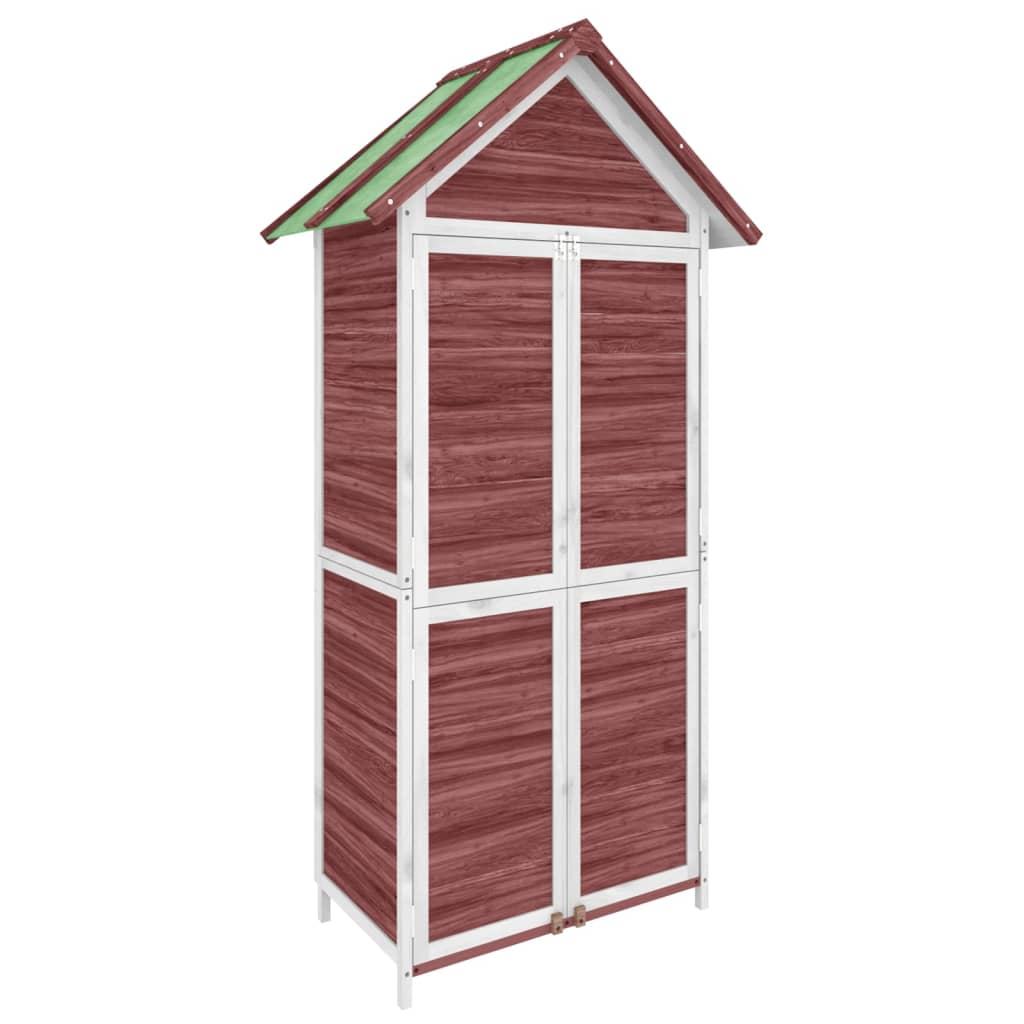 Garden Tool Shed Mocha 89x52,5x175 cm Solid Wood Pine