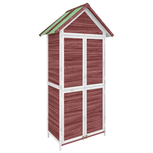Garden Tool Shed Mocha 89x52,5x175 cm Solid Wood Pine