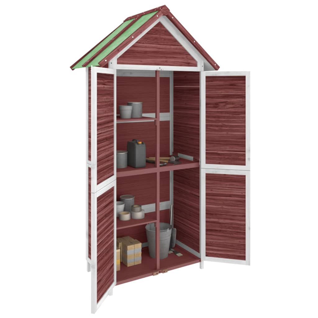 Garden Tool Shed Mocha 89x52,5x175 cm Solid Wood Pine