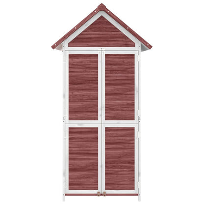 Garden Tool Shed Mocha 89x52,5x175 cm Solid Wood Pine