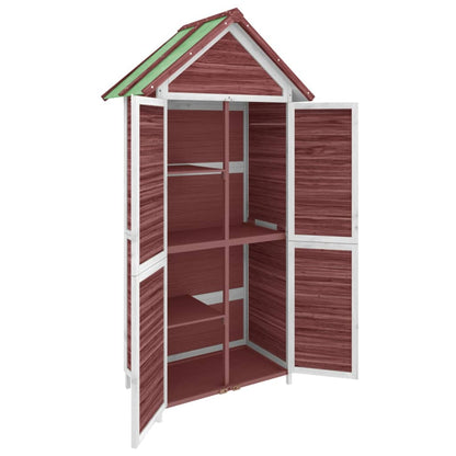 Garden Tool Shed Mocha 89x52,5x175 cm Solid Wood Pine