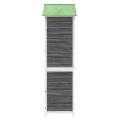 Garden Tool Shed Grey 120x53.5x170 cm Solid Wood Pine