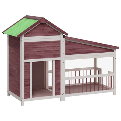 Dog Kennel Mocha 143x60.5x109 cm Solid Wood Pine