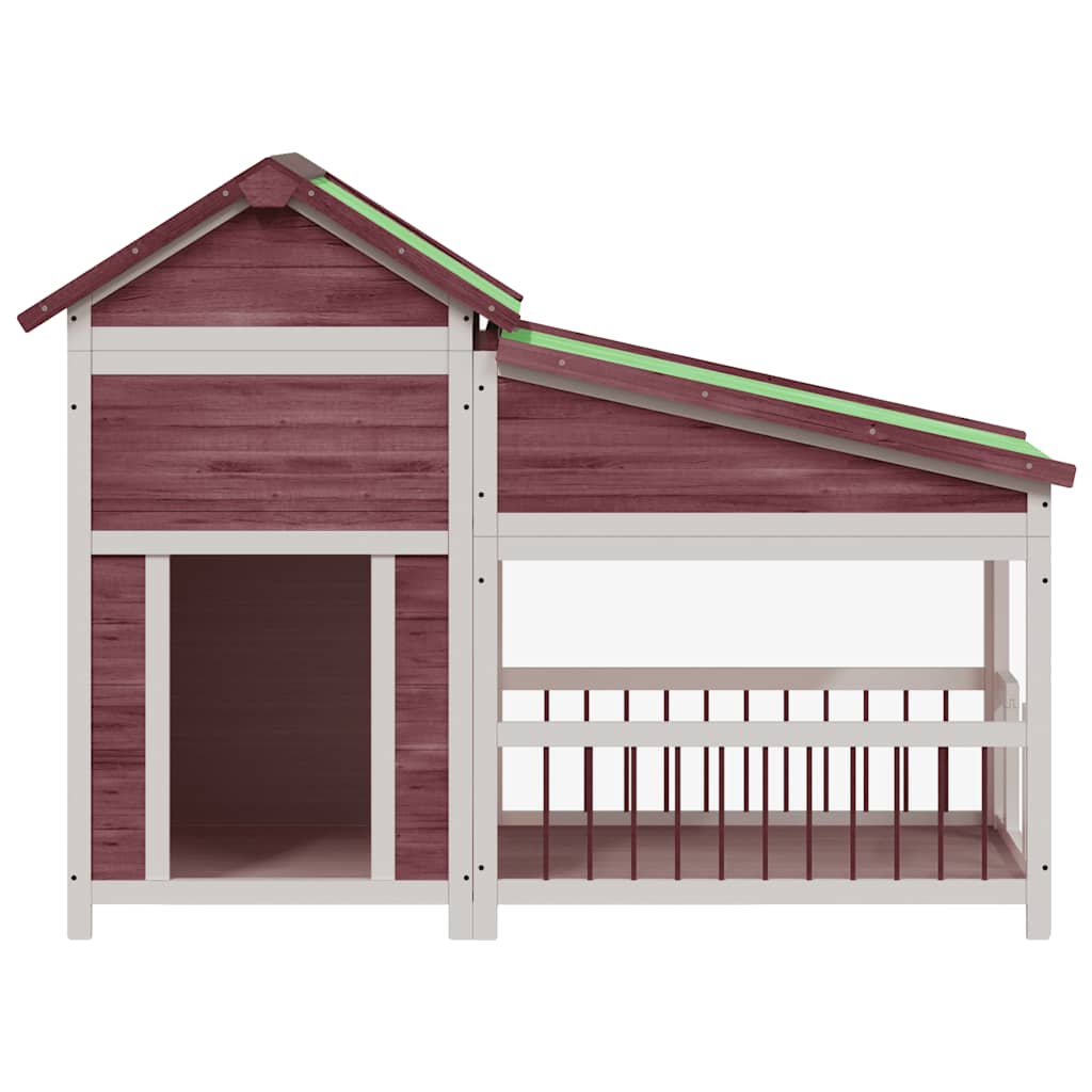 Dog Kennel Mocha 143x60.5x109 cm Solid Wood Pine