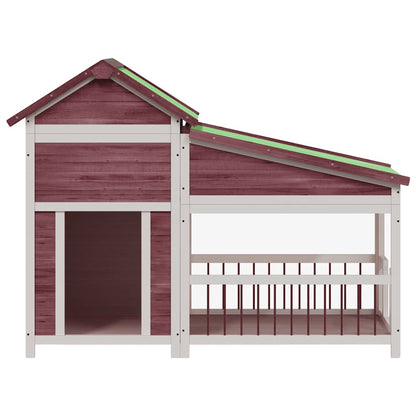 Dog Kennel Mocha 143x60.5x109 cm Solid Wood Pine