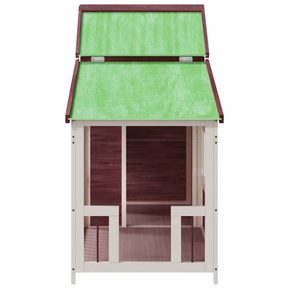 Dog Kennel Mocha 143x60.5x109 cm Solid Wood Pine