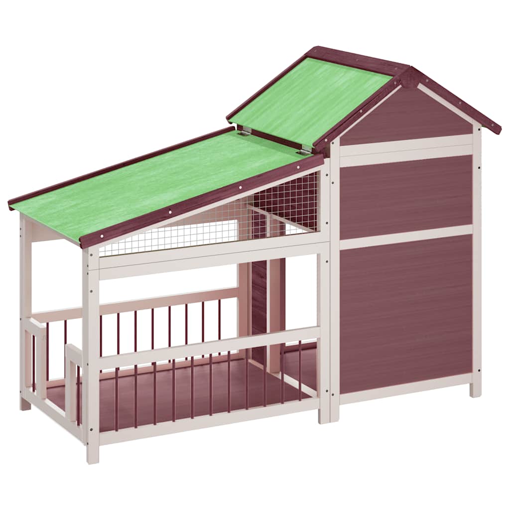 Dog Kennel Mocha 143x60.5x109 cm Solid Wood Pine