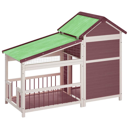 Dog Kennel Mocha 143x60.5x109 cm Solid Wood Pine