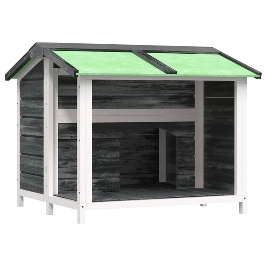 Dog Kennel Grey 96x87x80,5 cm Solid Wood Pine